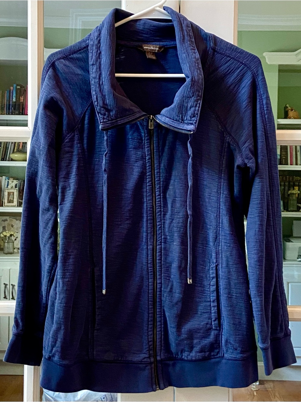 Tommy Bahama Navy Full Zip Lightweight Sweatshirt Jacket Size Small